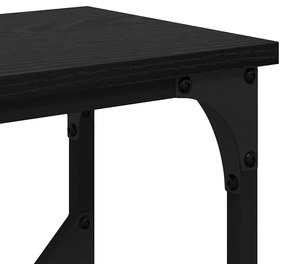 Konzolasztal Musta tammi 102 x 22,5 x 75 cm Faanyag