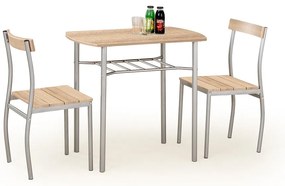 Étkezőgarnitúra Lance 2+1, sonoma tölgy / ezüst