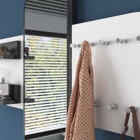 Fali tükör RANI 125x120 cm fehér/fekete