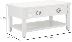 Fehér jegenyefenyő dohányzóasztal 60x90 cm Shine – Mauro Ferretti