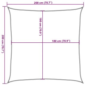 fekete HDPE napvitorla 160 g/m² 2 x 2 m