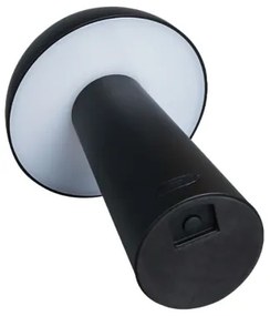 Rabalux 76036 - MIREO kültéri LED lámpa, érintős, dimmelhető, 1,5 W/5 V, IP44, 1200 mAh, USB, fekete