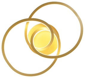 Mennyezeti lámpa arany 45 cm LED-del, 3 fokozatú fényerőszabályzóval - Rowin