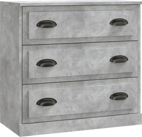 vidaXL betonszürke szerelt fa tálalószekrény 70x35,5x67,5 cm