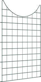 vidaXL Tó Kerítés Készlet 8 pcs Zöld 50 x 80 cm Acél