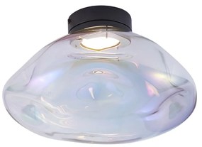 Design mennyezeti lámpa fekete szivárványos üveggel - Gemma