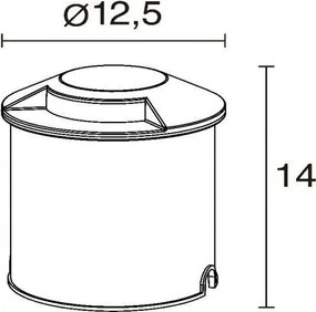 Novolux MARTINA 645A-L0207A-04 Kerti lámpa 1x7W/LED 67LM IP67