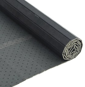 négyszögletű szürke bambusz szőnyeg 70 x 200 cm