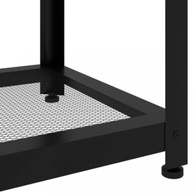 világosbarna és fekete MDF és vas dohányzóasztal 90x45x45 cm