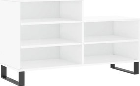 vidaXL magasfényű fehér szerelt fa cipősszekrény 102x36x60 cm