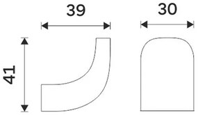 NIMCO NKC 30054-90 - Fali kampó NIKAU matt fekete