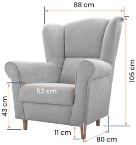 ID LOFT füles fotel - sárga