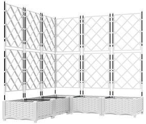 Rácsos Cserép 5 db Fehér 120x120x125.5 cm