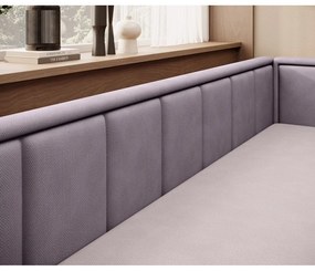 Rózsaszín zsenília kinyitható-tárolóhelyes kanapé 214 cm Fulgeo – ELTAP