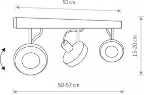 Mennyezeti Lámpa Grafit CROSS