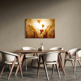 Kép - Szeretettel teli kezek festménye (90x60 cm)