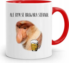 Piros Hordozó Bögre Janusz Sör Szinkron nyomott mintával