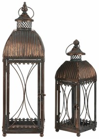 Romance fém lámpáskészlet, 2 db, réz