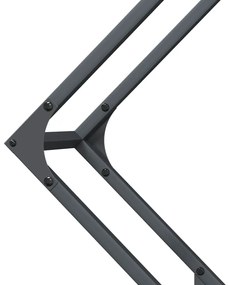 antracitszürke hidegen hengerelt acél tűzifatároló 80x25x80 cm