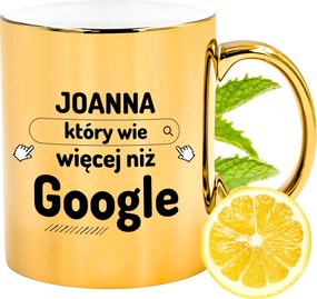 Prémium Arany Csillogó Bögre Johannának Ajándék Nyomtatott Fotóval