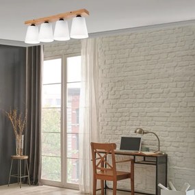 Felületre szerelhető csillár LULA 4xE27/60W/230V tölgy