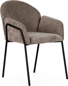 Barackszínű kárpitozott étkezőfotel szett 2 db-os Aslin – MOME