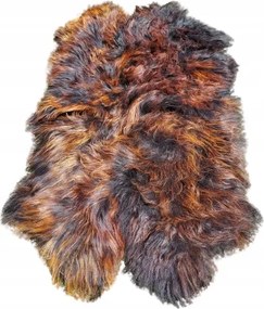 Designer Juhbőr Szőnyeg Lángok Fekete