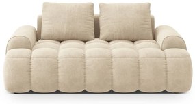 Bézs bársony kanapé 175 cm Linz – Cosmopolitan Design