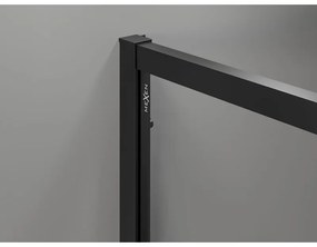 Mexen Exo, 2 szárnyú csúszó 200x200 cm, 6mm átlátszó üveg, fekete profil, 8152-200-000-70-00