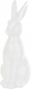 Nyuszi figura fehér kerámia ülő nyuszi 18,5cm