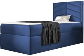 St7 boxspring ágy, kék, jobbos (80 cm)
