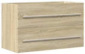 Antik fa színű szerelt fa mosdószekrény 80 x 38,5 x 48 cm