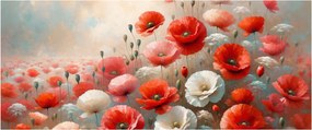 Kép - Pipacsok festménye (120x50 cm)