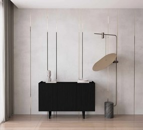 Capella komód, fekete, 120 cm