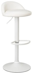 Fehér bőr utánzat állítható magasságú bárszék szett 2 db-os (ülésmagasság 72 cm) – Casa Selección