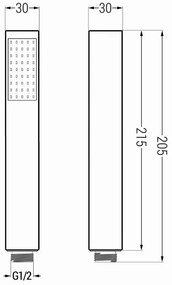 Mexen tartozékok - 1 pontos kézizuhany készlet R-77, fekete, 785776053-70