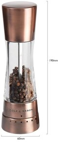 Cole&Mason DERWENT 2 db-os só- és borsőrlő készlet, 19 cm, réz