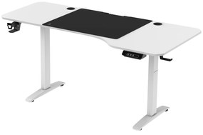 Állítható magasságú elektromos asztal ELLA, 1600 x 720 x 750 mm, fehér színű