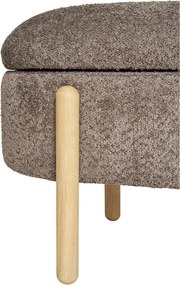 Ülőpad tárolóval, barna/natúr, elegáns dizájn