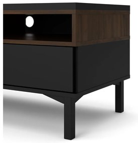 Fekete TV-állvány 156x48x48 cm Roomers – Tvilum