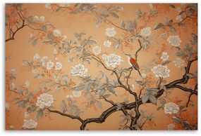 Gario Vászonkép Madarak egy fa virággal Méret: 100 x 70 cm