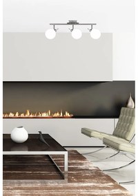 Ezüstszínű mennyezeti lámpa üveg búrával 12x62 cm Ghost – Candellux Lighting