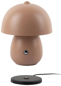 Világosbarna LED asztali lámpa fém búrával (magasság 18 cm) Mono LED – Leitmotiv