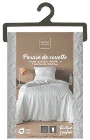 Fehér egyszemélyes mikroszálas ágyneműhuzat 140x200 cm Litea – douceur d'intérieur