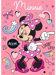 Gyerek polár takaró Minnie rózsaszín 140x100cm Faro