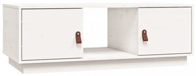 fehér tömör fenyőfa dohányzóasztal 100x50x35 cm