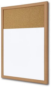 Kombi tábla / parafa 45 × 60 cm, fehér