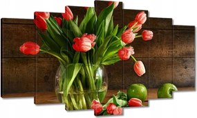 Vászonkép 140x80 Vörös tulipánok