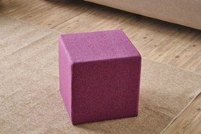 Puff, szögletes, szövet, lila