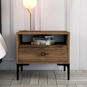 Lizbon Walnut éjjeliszekrény